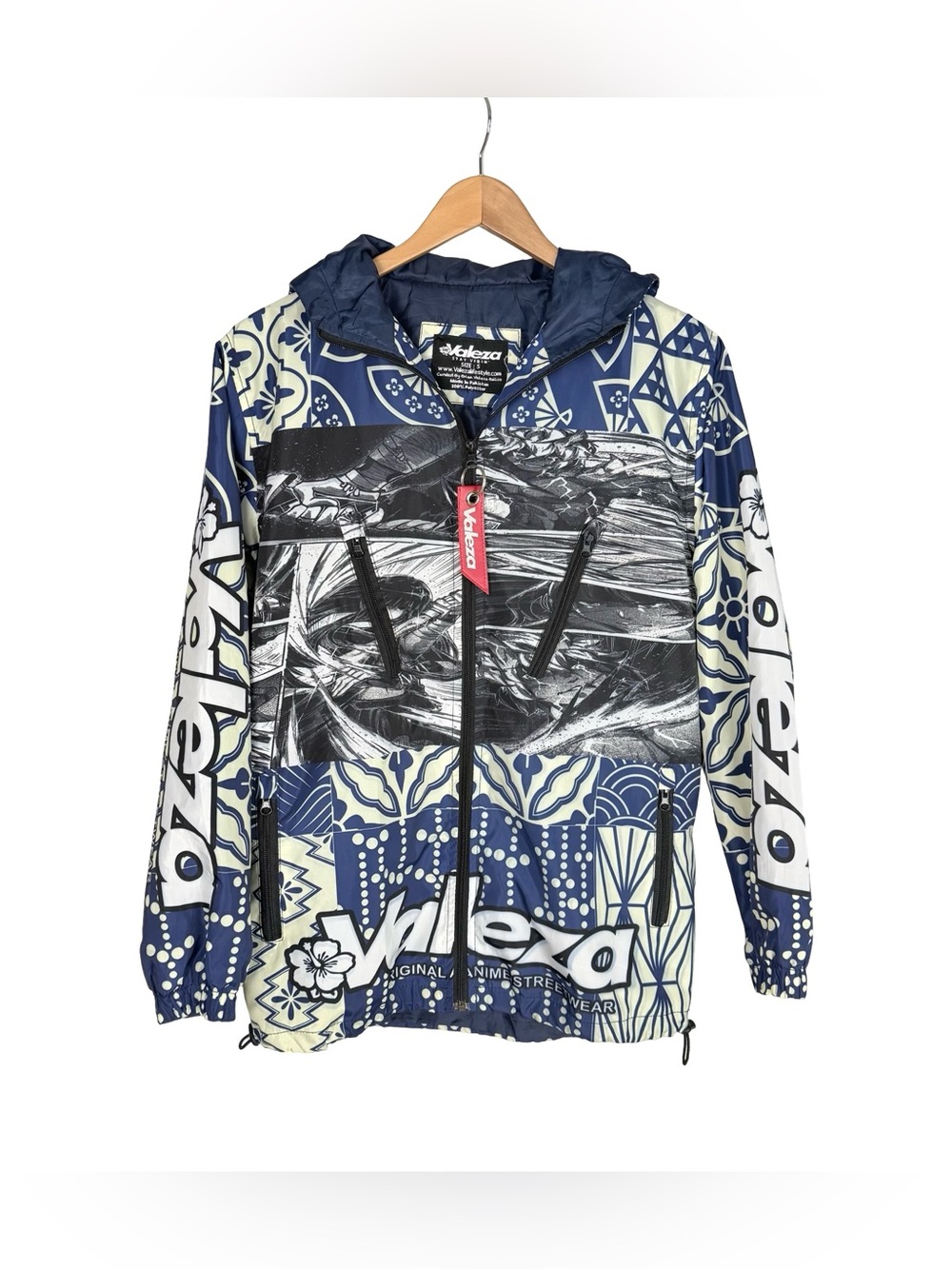 Valeza Original Anime Graphic 
Streetwear hooded windbreaker Women’s Size S